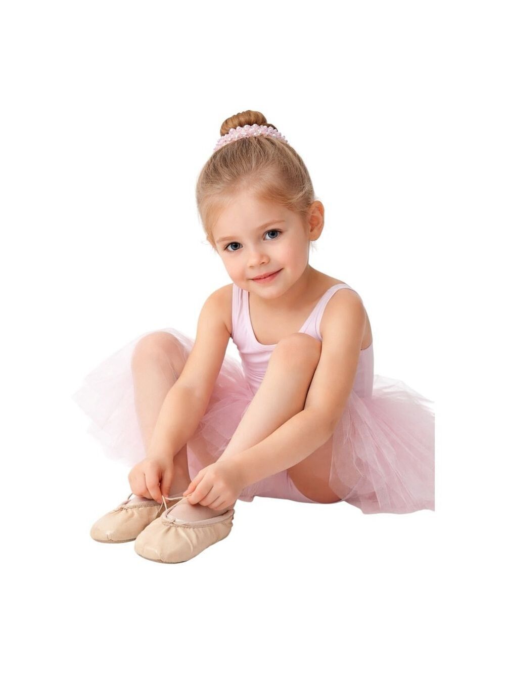 ABT American Ballet Theatre Starlight Ballet Shoes Nude Leather Size 1.5 Girls S
